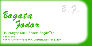 bogata fodor business card